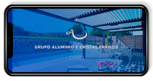 móvil con la web de aluminio y cristal francis